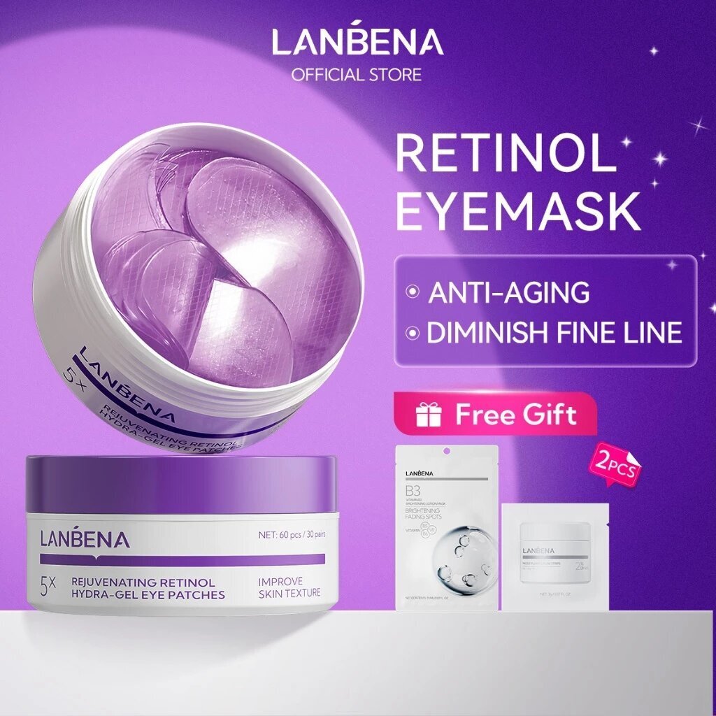 Microneedle Patch Eye - Lanbena retinol anti-rugas máscara de olho