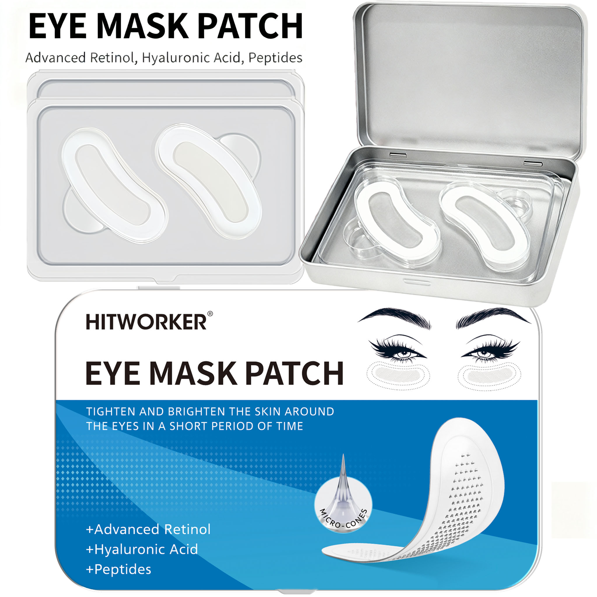 Microneedle Patch Eye - Patches de Hidrogel para Limpeza Profunda