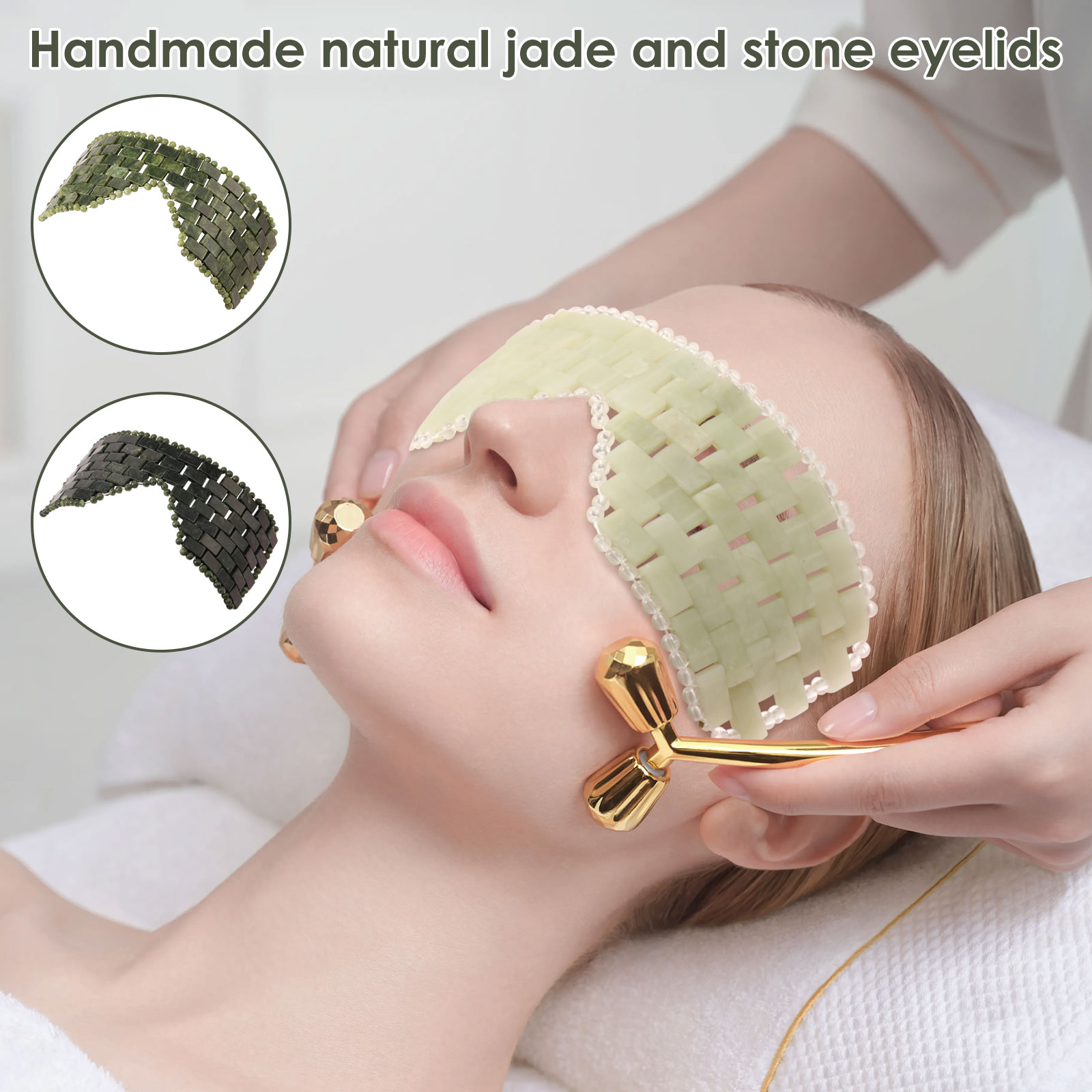 Spa Y Wellness - Jade máscara de olho portátil pedra