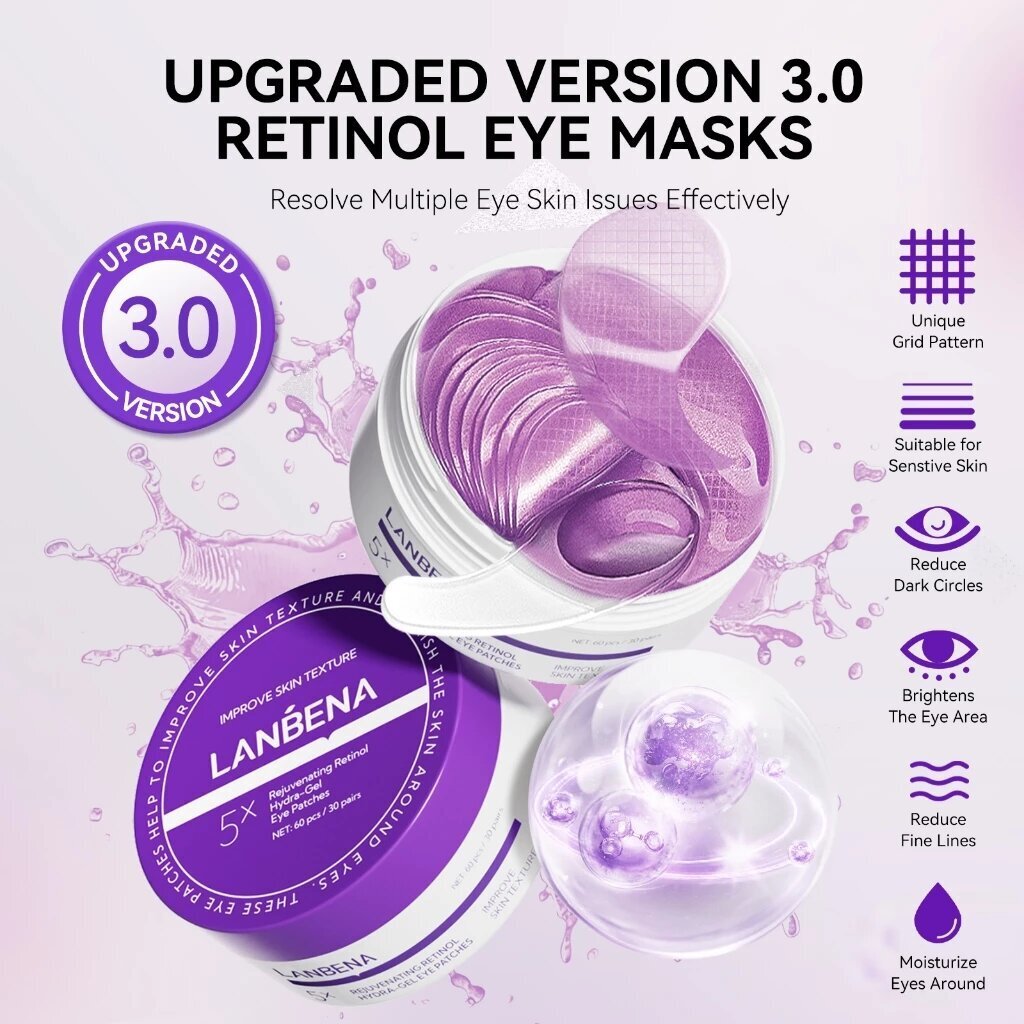 Lanbena retinol anti-rugas más - Microneedle Patch Eye avaliação e preço